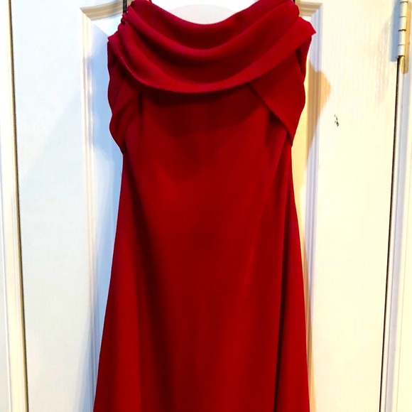 Cranberry Chiffon Formal Dress EXCELLENT CONDITION - Picture 2 of 6